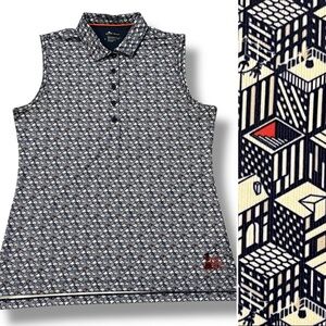 Peter Millar Womens Golf Polo Navy White Large